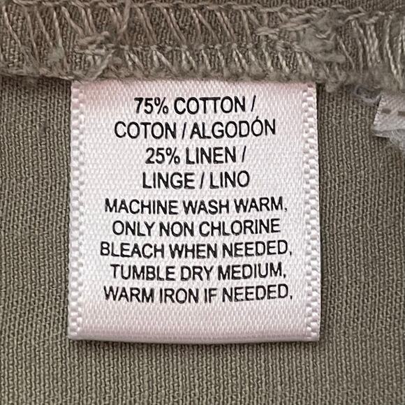 Ann Taylor Loft Lt Olive Green Utility Jacket MED Moto Casual Fall Grunge Cargo - Picture 9 of 9